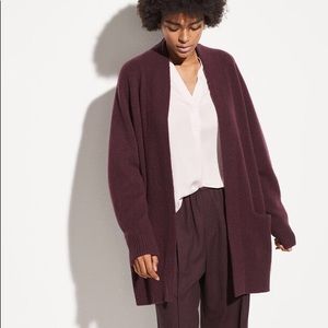 Dark purple cashmere Vince cardigan